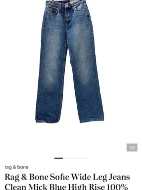 rag & bone Sofie Wide Leg Jeans - Mick Blue